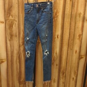 Abercrombie & Fitch Ultra High Rise Super Skinny Distressed Jeans
